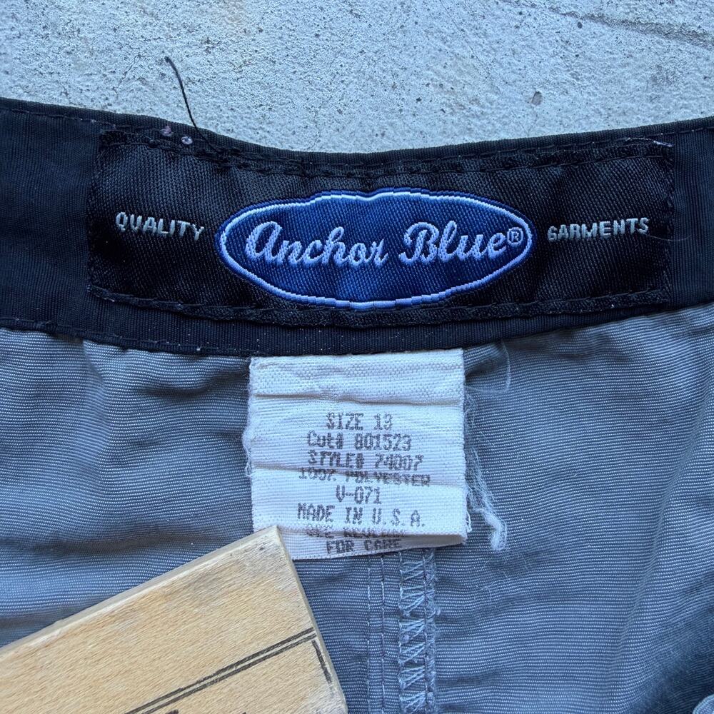 Vintage 90s Anchor Blue Gray Cargo Utility Mini Skirt 13